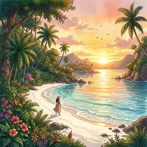 Enchanting Beach with Crystal Clear Waters