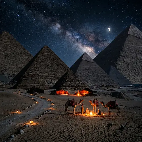 Nighttime Views of the Pyramids