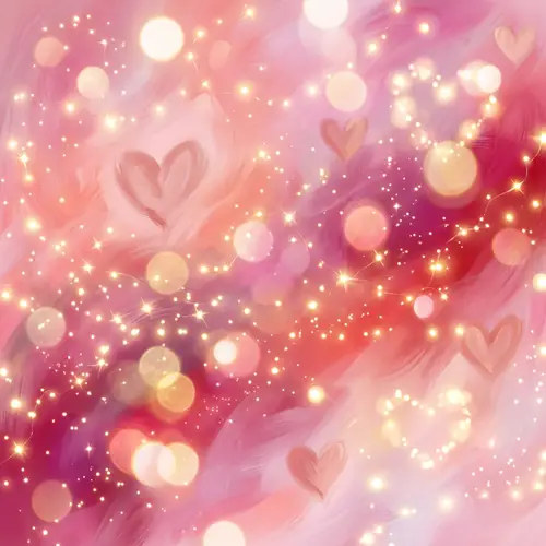 Whimsical Pink & Red Digital Painting