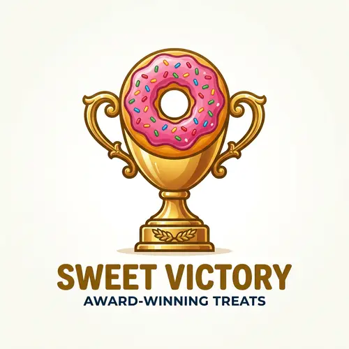 Donut Trophy Logo Design | Unique and Creative Logo