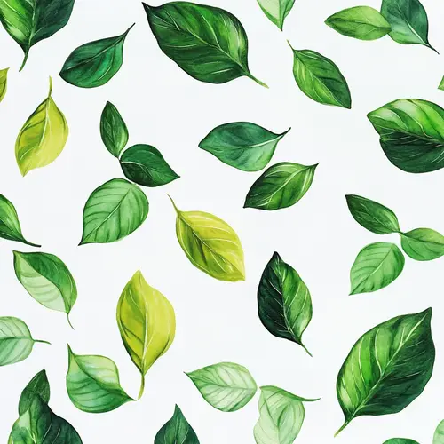 Cool White Background with Leaf Patterns