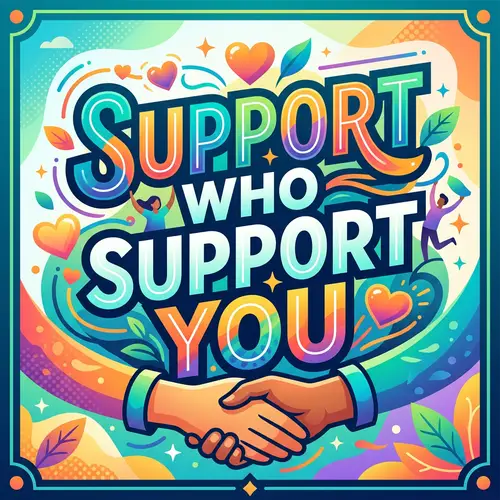 Creative Typography Banner Design | Support Who Support You