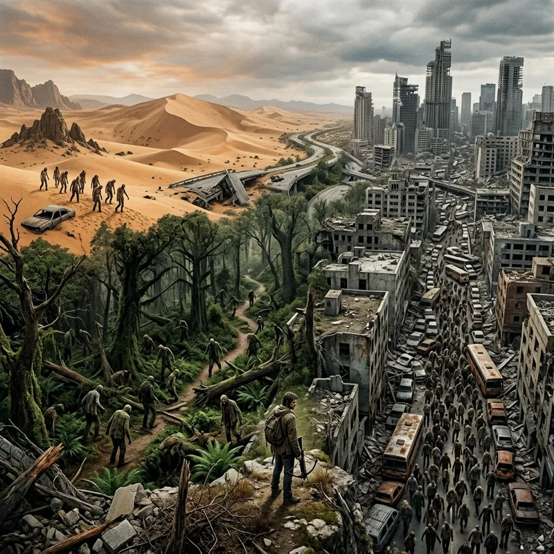 Explore Three Unique Zombie-Infested Terrains in a Post-Apocalyptic World