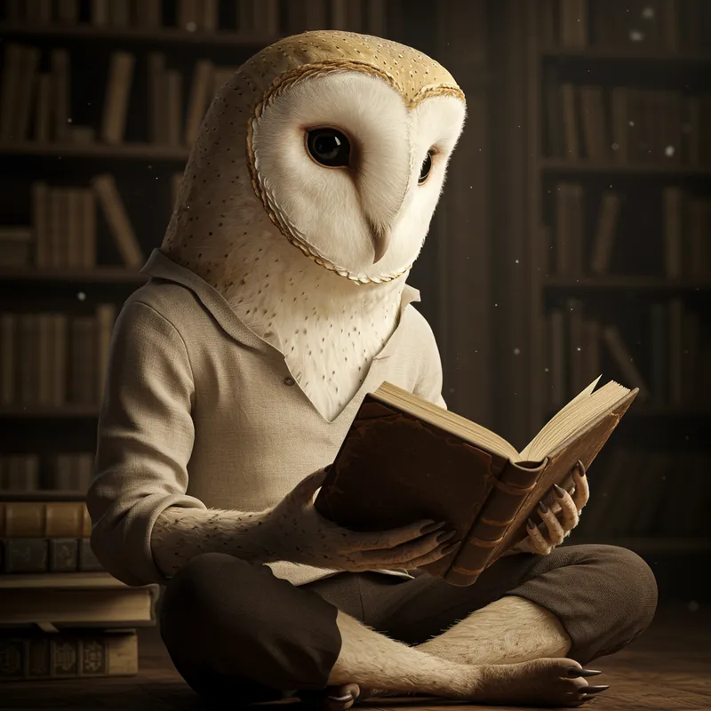Humanoid Barn Owl Artwork