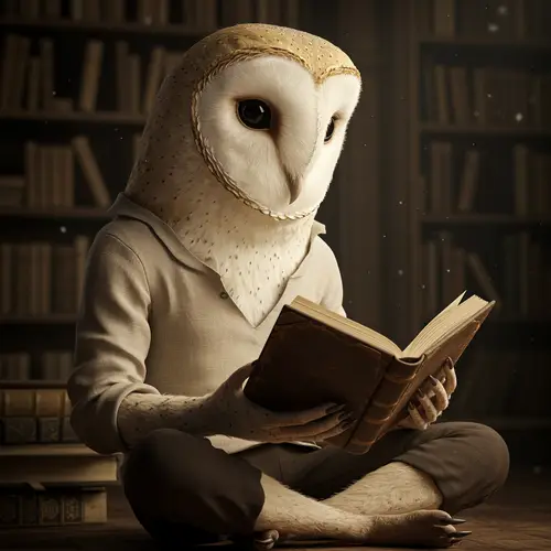 Humanoid Barn Owl Artwork