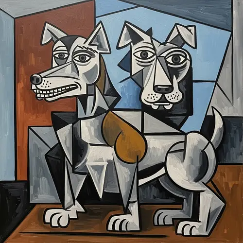 Dog Style Picasso - Unique Art Interpretation