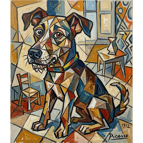 Dog Style Picasso - Unique Art Interpretation