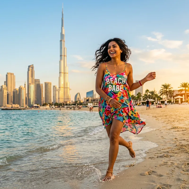 Stunning Indian Beach Babe in Dubai