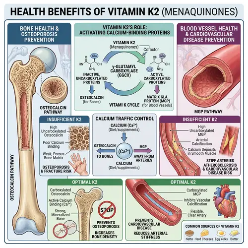 Vitamin K2 Health Benefits: Bones & Blood Vessels - Prevention of Diseases