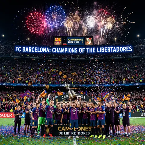 Barcelona Champions of the Libertadores - Victory Celebrations