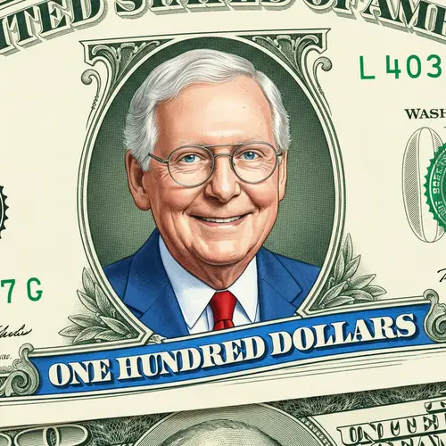 Joe Biden $100 Bill Rendition - Green and White Color Scheme