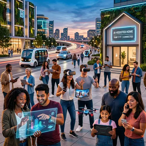 Exploring the Future: Diverse Interactions with Cutting-Edge Tech