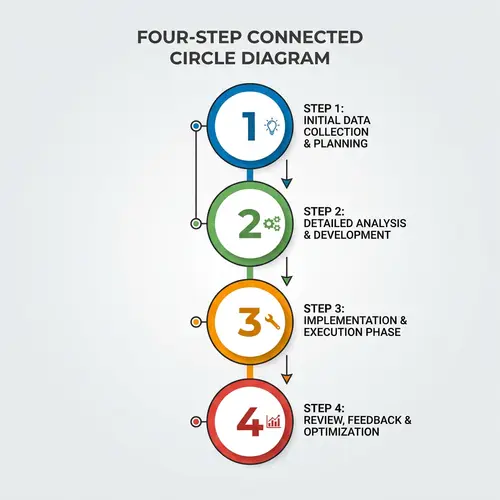 Vertical List of Connected Circles for Number Display