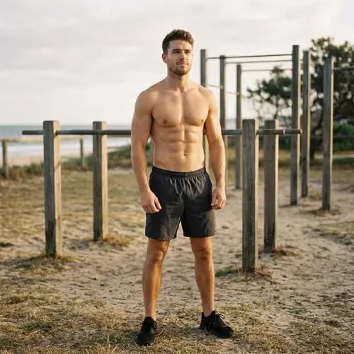 Show Off His Abs: Shirtless and Standing