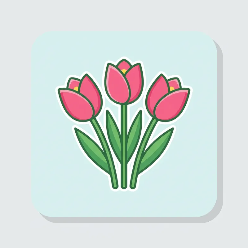 Three Tulip Icon Design