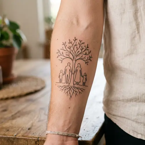 Minimalist Family Tattoo Design Ideas