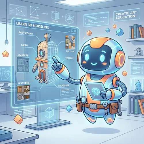 Genderless Educational Mascot 3D Model