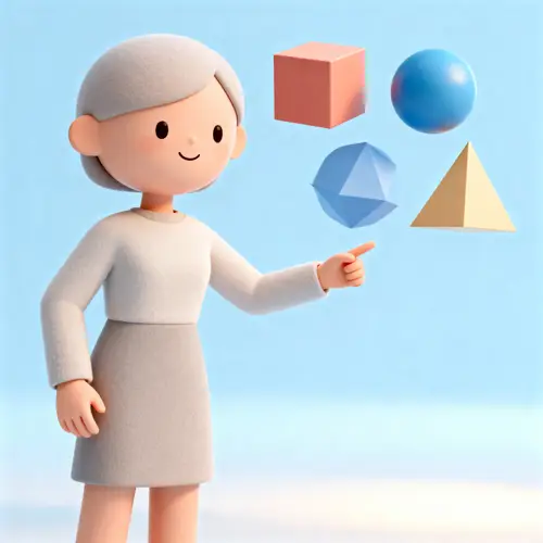 Genderless Educational Mascot 3D Model