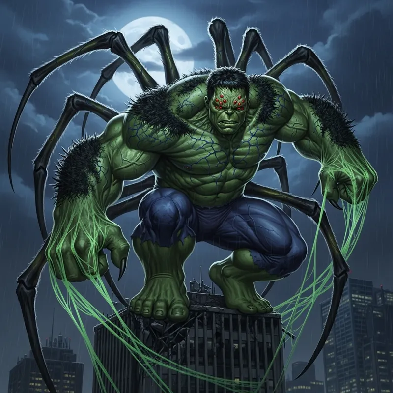 Hulk and Spider Fusion Artwork