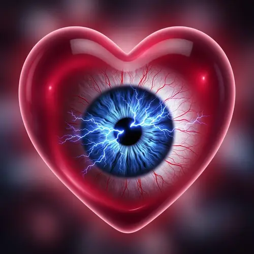 Realistic Electric Pupil Eye Heart Art