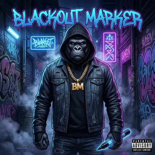 Blackout Marker - Hip-Hop Single Cover Art
