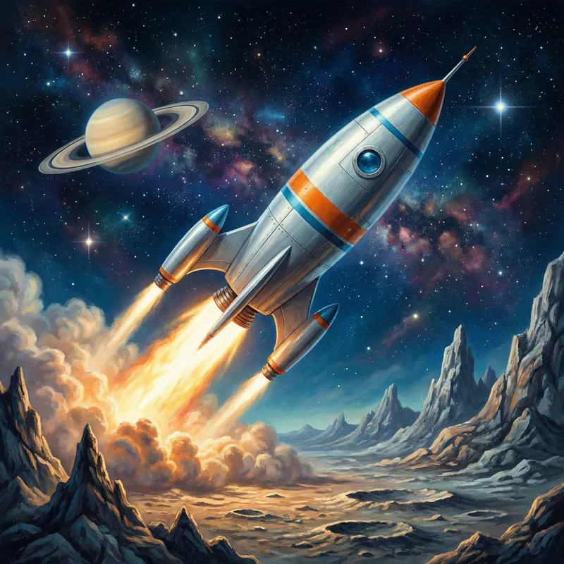 Rocket Background Generator for Creative Designs