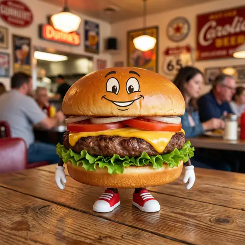 Confident Smirk Burger: Irresistible Delight
