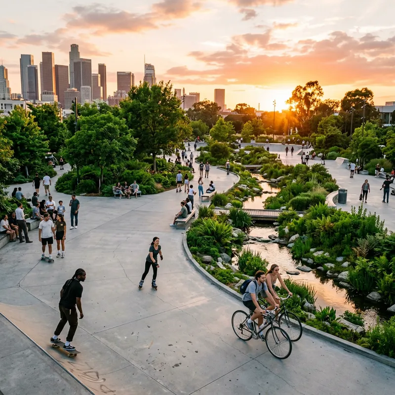 Smooth Concrete Paradise: Urban Oasis