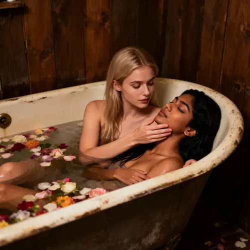 Intimate Bathtub Moments with Friends