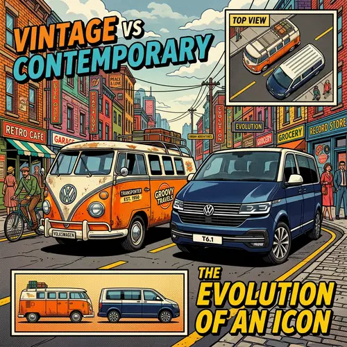 Vintage vs Modern Vans: A Digital Art Journey