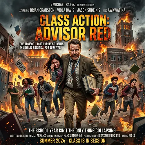 Parody Movie Poster: Educational Hero Saves Chaos