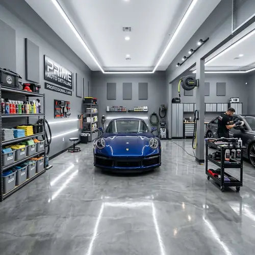 Modern Auto Detailing Studio with Professional Equipment