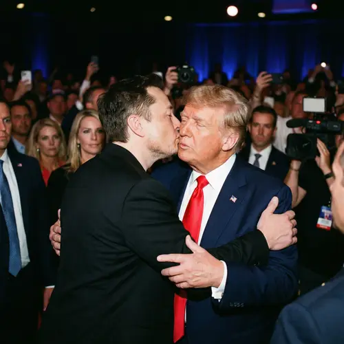 Elon Musk Kissing Trump - A Surprising Moment