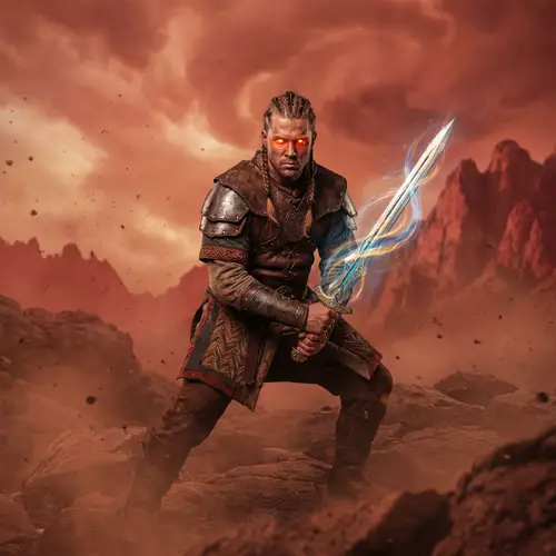 Mythical Warrior Confrontation | Hero with Resonating Sword