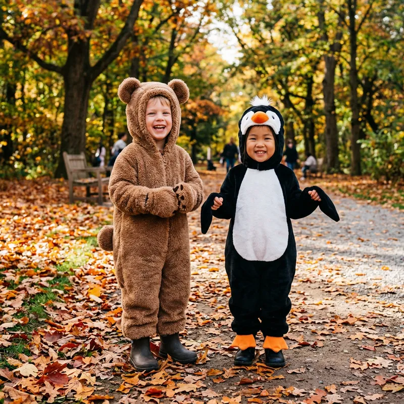 Adorable Bear and Penguin Costumes for Kids | Fall Costume Fun