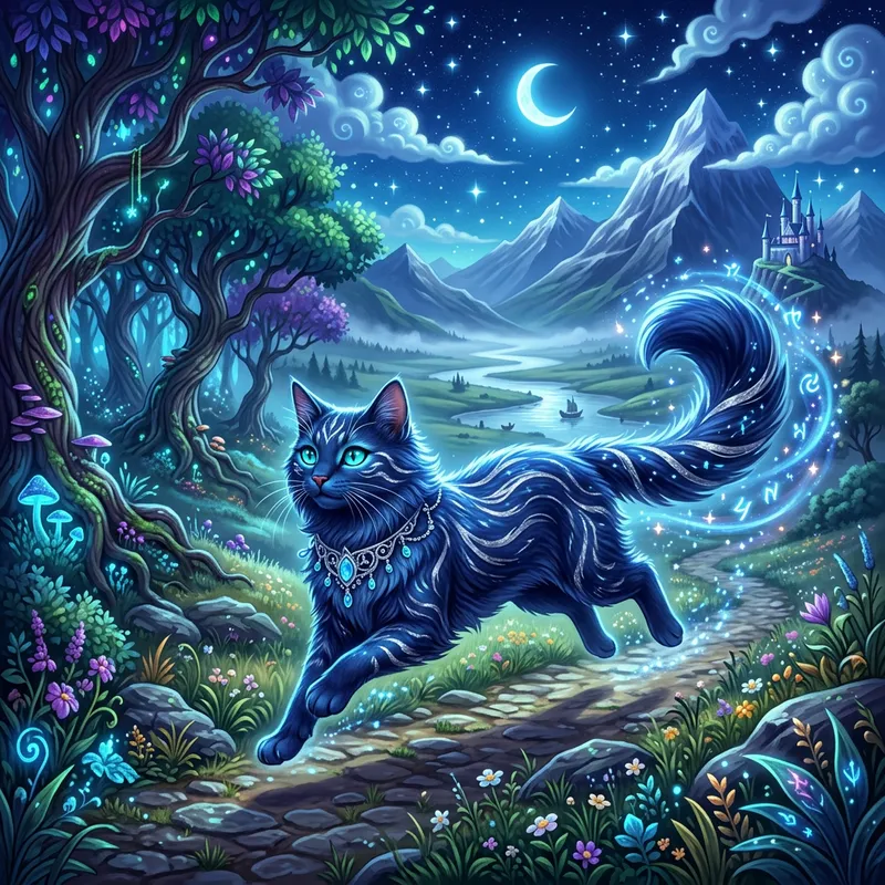 Mesmerizing Magical Feline Journey in Enchanting World Mesmerizing Magical Feline Journey in Enchanting World