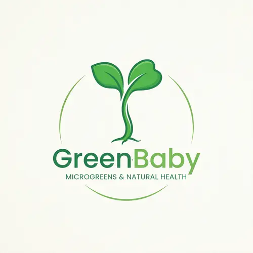 GreenBaby Logo Design | Microgreens Concept | Green Design