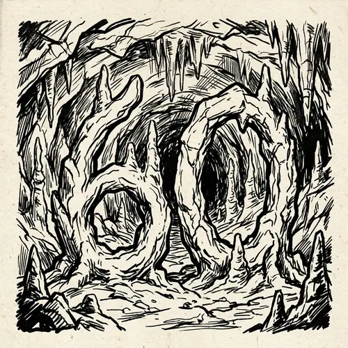 Unique Stalagmite Formation: Phenomenal '60' Design in Cave