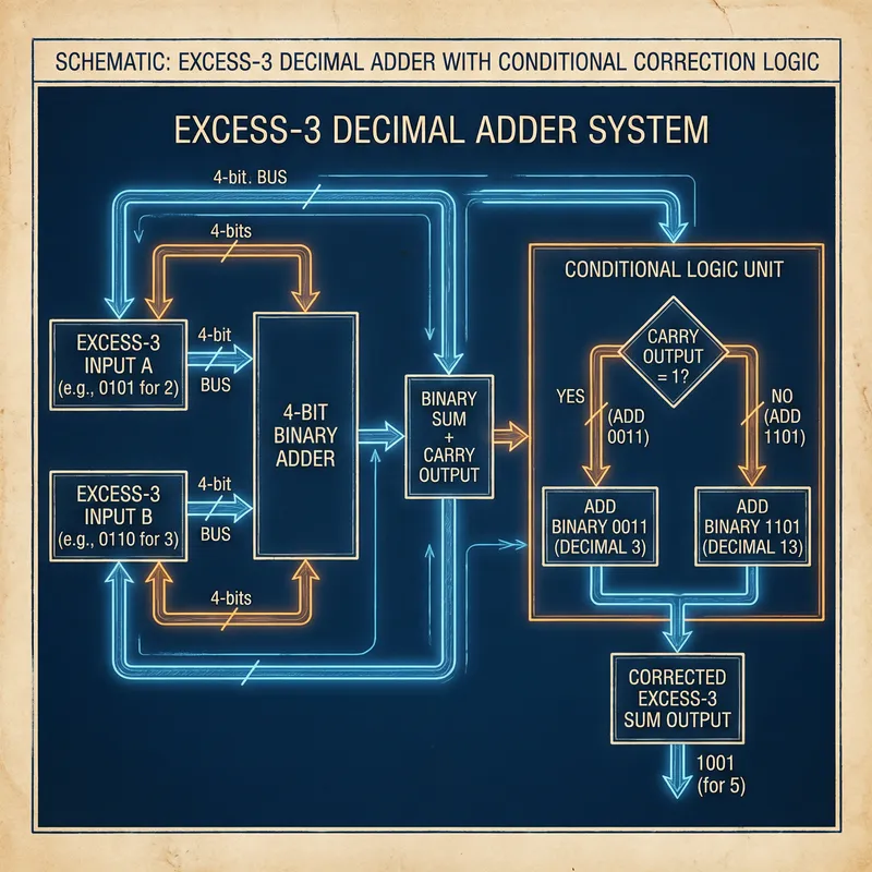 Decimal Adder in Excess-3 Code | Binary Adder Implementation