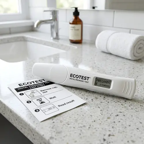 Ecotest Urine Pregnancy Test - Digital Display & Clear Instructions