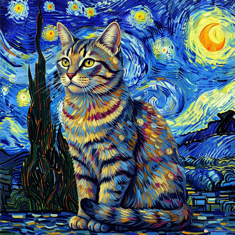 Stylish Cat: Your Perfect Style Transfer Example