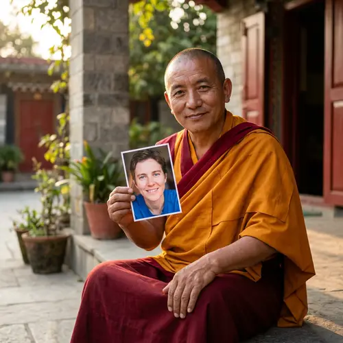 A Monk with My Photo - Spiritual Reflections
