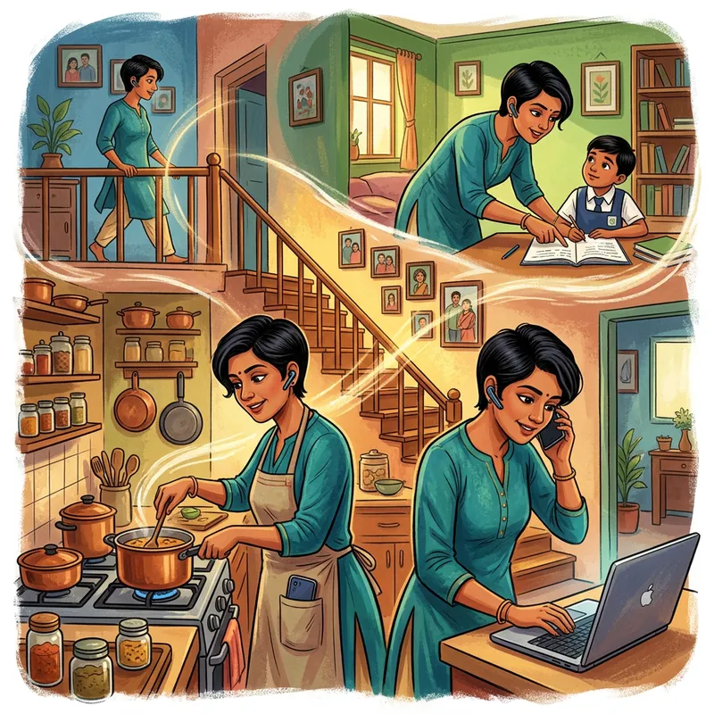Multitasking Indian Woman: A Day in Her Life