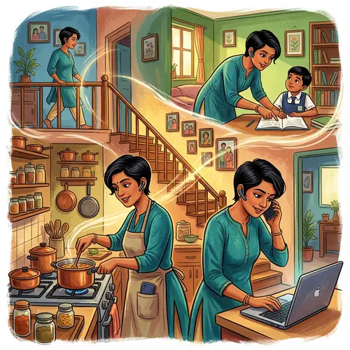 Multitasking Indian Woman: A Day in Her Life