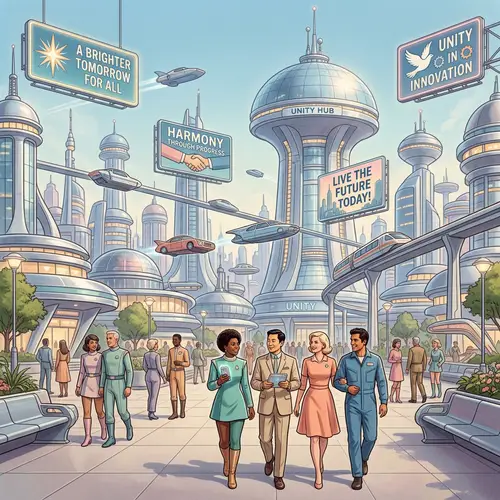Retro-Futurist World: 1950s Sci-Fi Scene