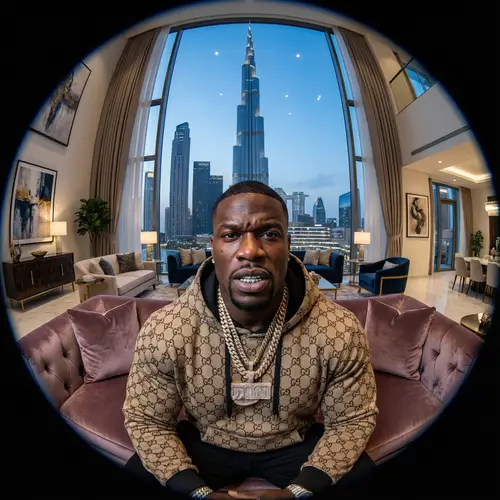 Hyper-Realistic 8K African-American Bodybuilder in Luxury Street Fashion