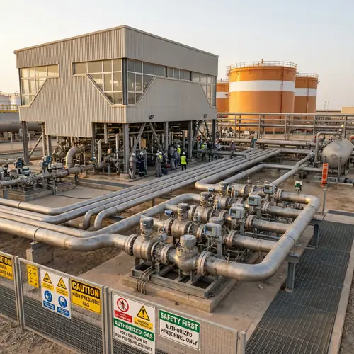 Gas Distribution at Processing Stations: A Detailed View