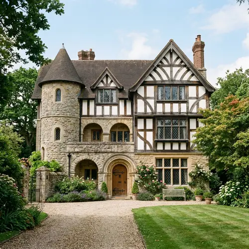 Stunning Romanesque and Tudor Style House