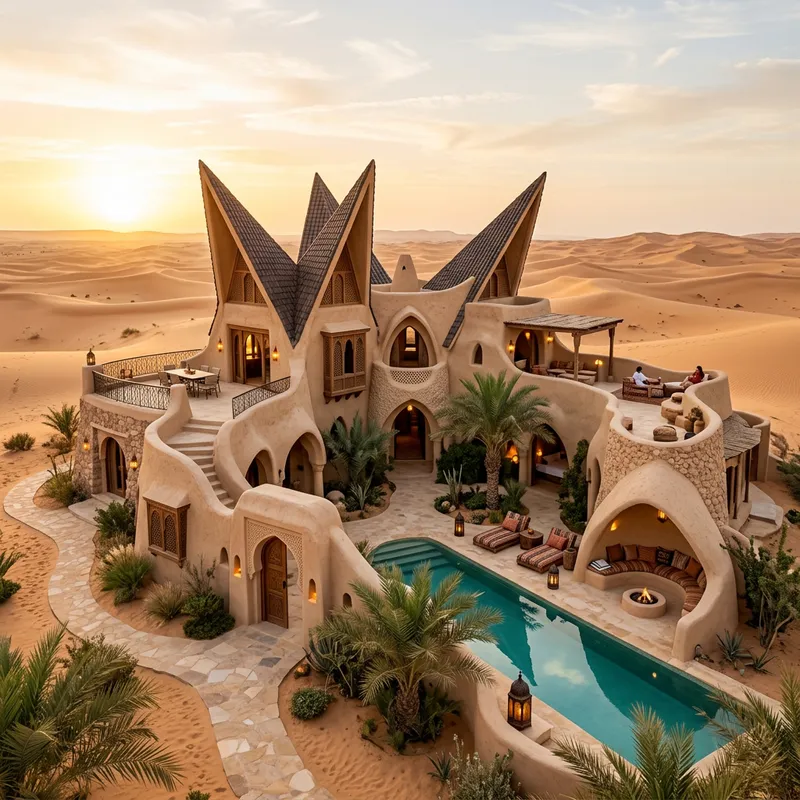 Fennec Fox-Inspired Elegant Desert Villa Design Fennec Fox-Inspired Elegant Desert Villa Design