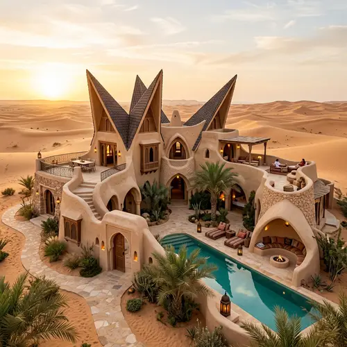Fennec Fox-Inspired Elegant Desert Villa Design